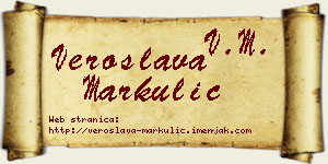 Veroslava Markulić vizit kartica